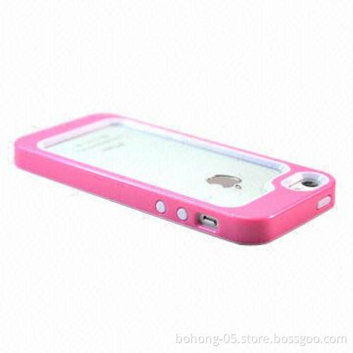 Case for iPhone 5s, made of TPU and PC, card-shaped frame (can be split), various colors available
